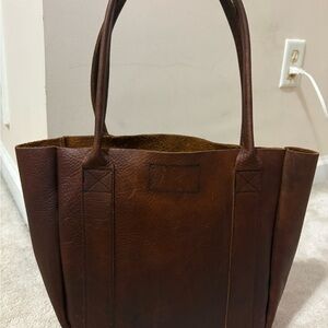 Forestbound leather tote